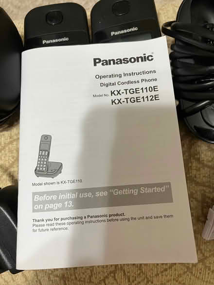 Photo of free 2 Panasonic Cordless Phones, Large buttons (IP2) #2