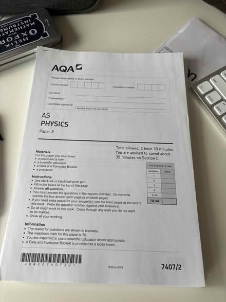 Photo of free AS Level Past Papers (GL50) #1