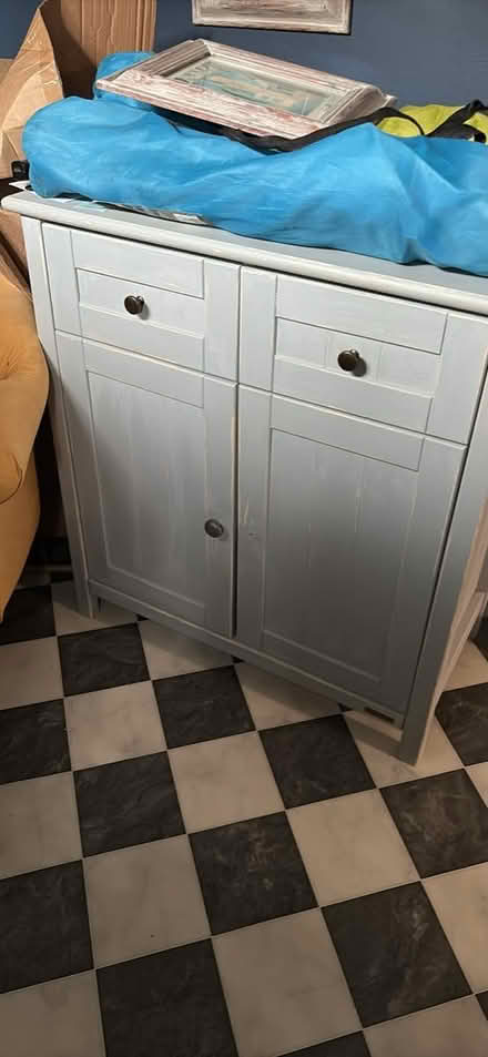 Photo of free Grey cupboard solid wood (Patcham) #1