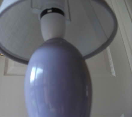 Photo of free Bedside lamp Porcelain lavender (?) (ME16 - Allington) #3