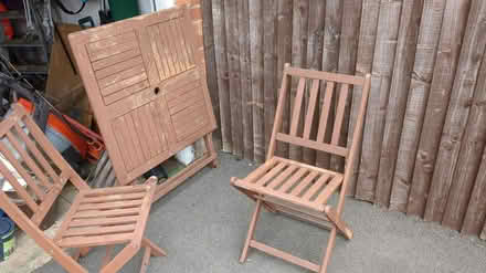 Photo of free Outdoor Wooden table and chairs (CH43) #1
