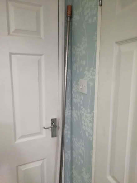 Photo of free matt chrome curtain pole (Chigwell IG7) #1