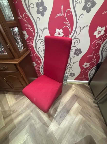 Photo of free x4 red chairs (Brierlow Bar SK17) #3