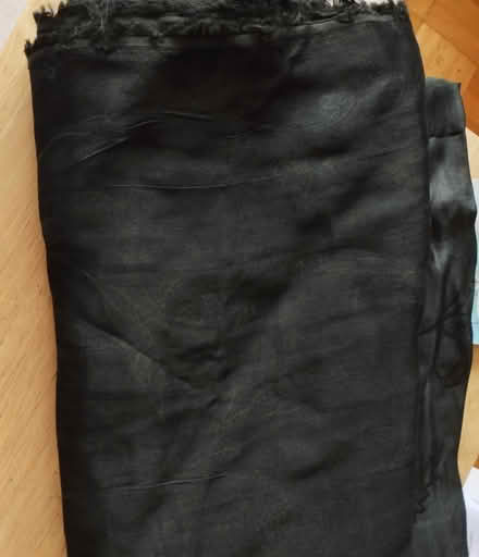Photo of free Dark green patterned voile fabric (Thorpe Bay SS1) #1