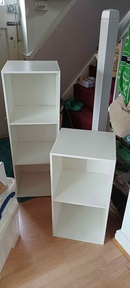 Photo of free 2 x white block cube shelves (RG2 south Reading) #3