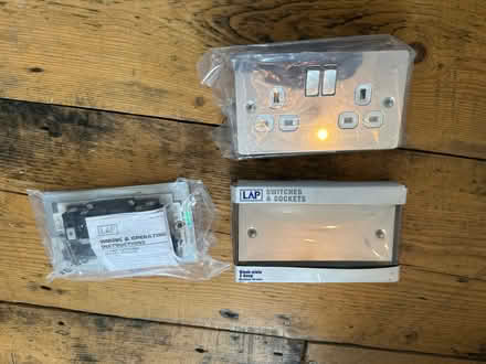Photo of free LAP 13 AMP Switched Sockets & blank (Gordon Road, Claygate) #1