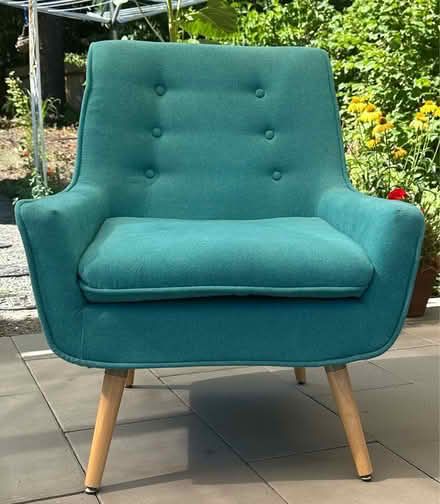 Photo of free Teal/Turquoise Blue Accent Chair (Cascade - Fairwood) #1