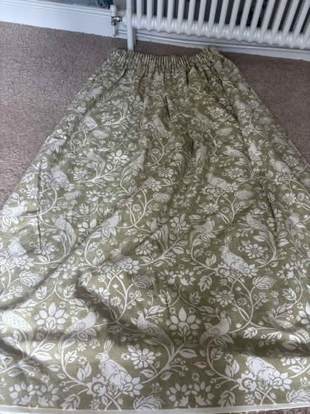 Photo of free Pair of green lined curtains (Borrowash DE72) #1