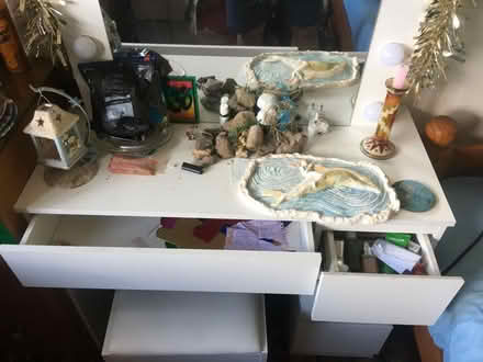 Photo of free White dressing table & Mirror and stool (Cradley WR13) #2
