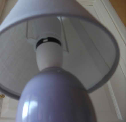 Photo of free Bedside lamp Porcelain lavender (?) (ME16 - Allington) #4