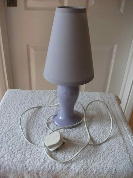Photo of free Bedside lamp Porcelain lavender (?) (ME16 - Allington) #2