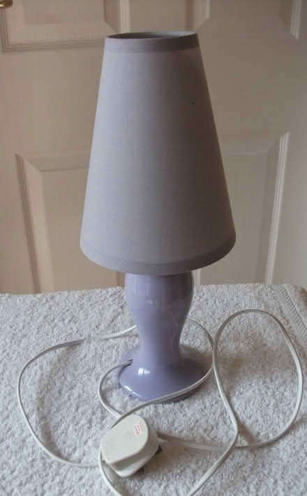 Photo of free Bedside lamp Porcelain lavender (?) (ME16 - Allington) #1