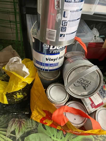 Photo of free Large bag of misc. household paint (Vauxhall SE11) #1