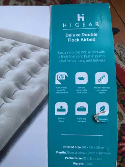 Photo of free Double Airbed with built-in pump (The Rushes, LE11) #2