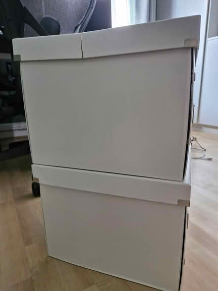 Photo of free 2 white filing boxes (Mitcham) #3