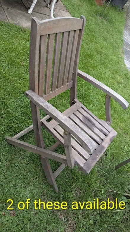 Photo of free Three garden chairs (DA7 Bexleyheath) #1