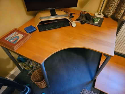 Photo of free IKEA corner desk, beech (Bloxham OX15) #1