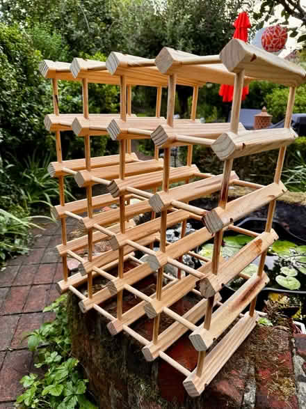 Photo of free Wooden bottle rack (Micheldever, SO21 3DF) #1