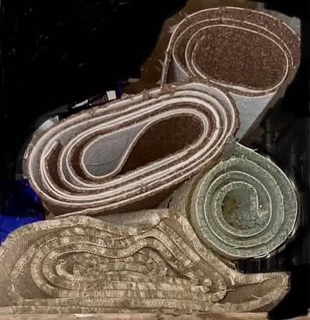 Photo of free Brown, Green & Green/cream Carpet off cuts (Welling DA16) #1