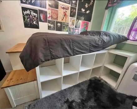 Photo of free Single Bed w/ ikea shelf bedframe (Westwood) #1