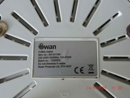 Photo of free filter coffee maker (Renfrewshire PA3) #1