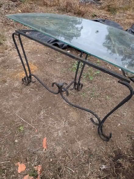 Photo of free Wrought iron /glass table (Kingswood) #3