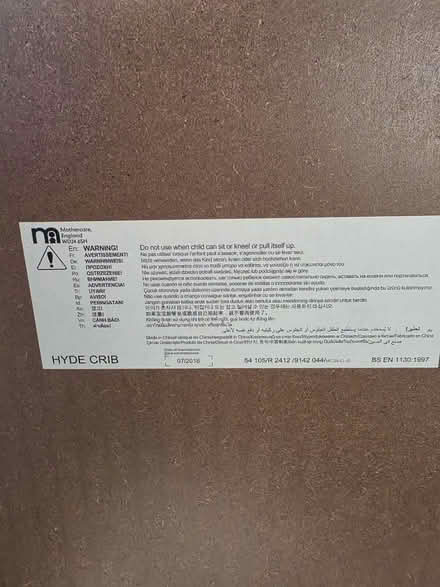 Photo of free Wooden crib (Summersdale) #4