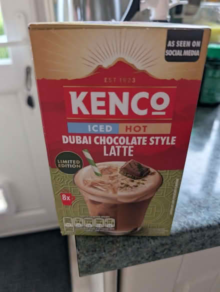 Photo of free Kenco Dubai chocolate style latte sachets (Warden Hill GL51) #2
