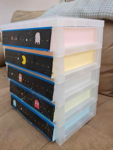 Photo of free Set of small drawers, pastel coloured with pacman design (Saltney CH4) #1