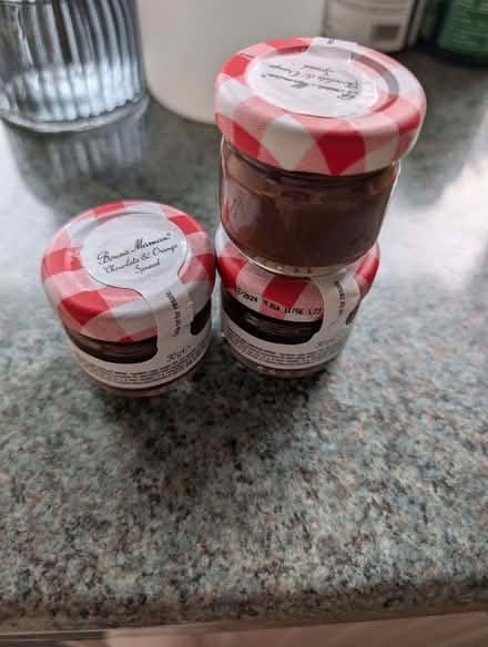 Photo of free 3 small pots Bonne maman choc orange spread (Warden Hill GL51) #1