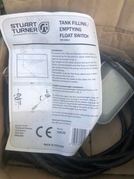 Photo of free Float switch pond/tank (Lymington SO41) #1