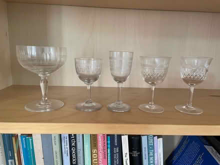 Photo of free 5 antique glasses, not matching (Church Street DE56) #1