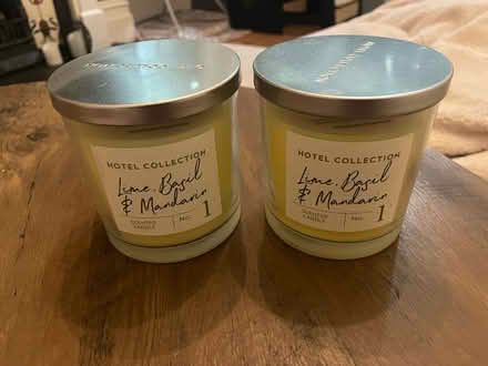 Photo of free 2x Lime, Basil & Mandarin candles (SW16) #1