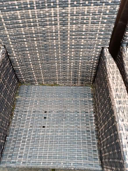 Photo of free Garden Furniture - 3 plastic rattan chairs, 2 side tables (Moor Park HA6) #4