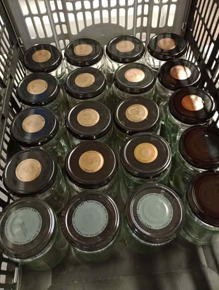 Photo of free 20 jars, all with lids. Ideal for jam or chutney. (Caldecott OX14) #1