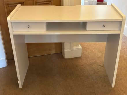 Photo of free White two drawer unit - desk/vanity (EH25, Roslin) #1