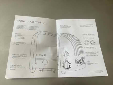 Photo of free User Instructions- Dualit Toaster (Berkhamsted HP4) #2