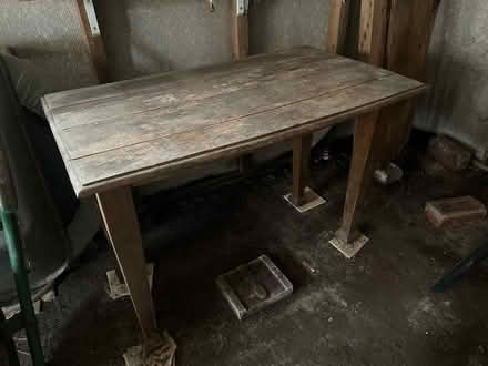 Photo of free sturdy wooden table (BD18 Shipley) #1