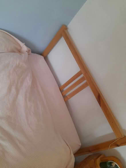 Photo of free Single wooden bed & mattress (Dun Laoghaire A96) #2