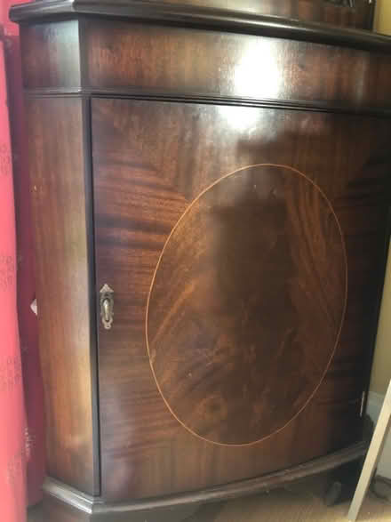 Photo of free Dark wood corner cupboard (Ball Hill CV2) #2