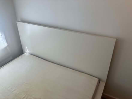 Photo of free White Ikea double bed, mattress, under-bed drawers (Kingsholm GL1) #2