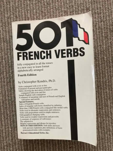 Photo of free French verb book (SW16 Norbury, Green Lane) #1