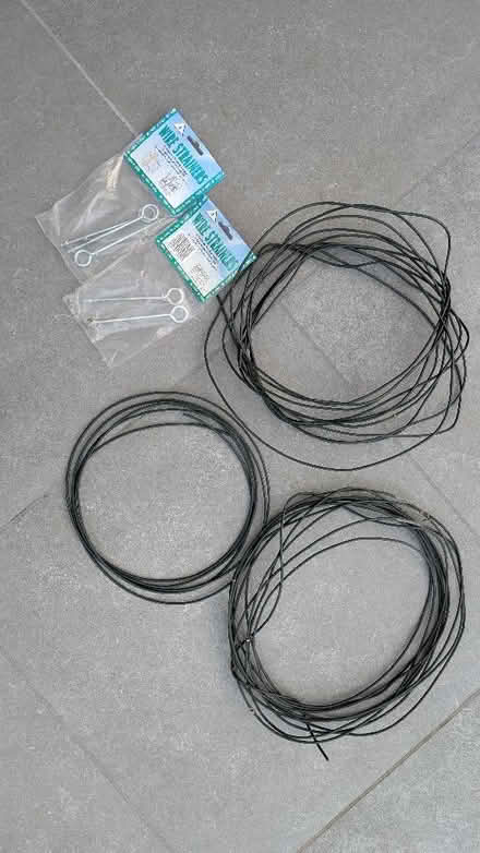 Photo of free Trellis wire 3mm, approx 15 -20m, strainers (Shoreham-by-Sea BN43) #1
