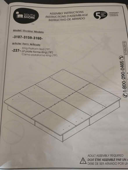 Photo of free King Size Bed Platform (East Dundee) #4