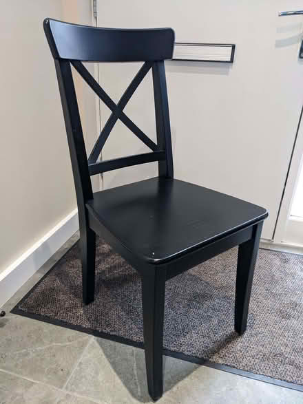 Photo of free Black wooden chair (East Village E20) #1