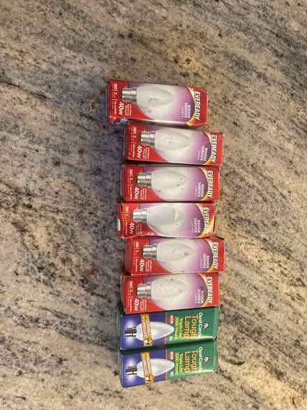Photo of free Eight 40w old style 40w candle lamp bulbs (Harrogate HG2) #1