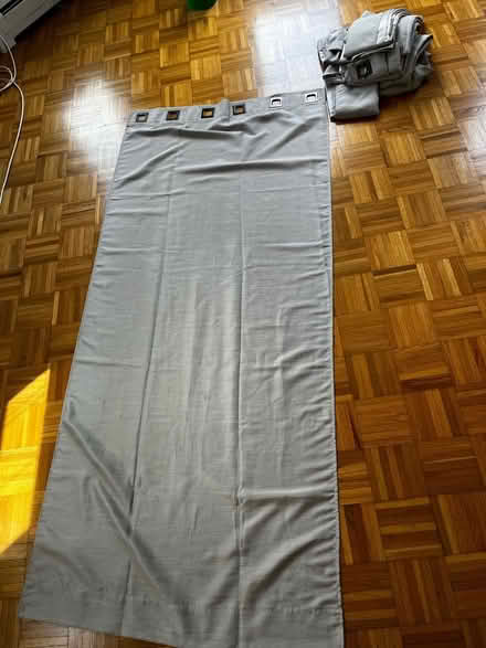 Photo of free Curtains - Set of 8 gray/beige (Cambridgeport) #1