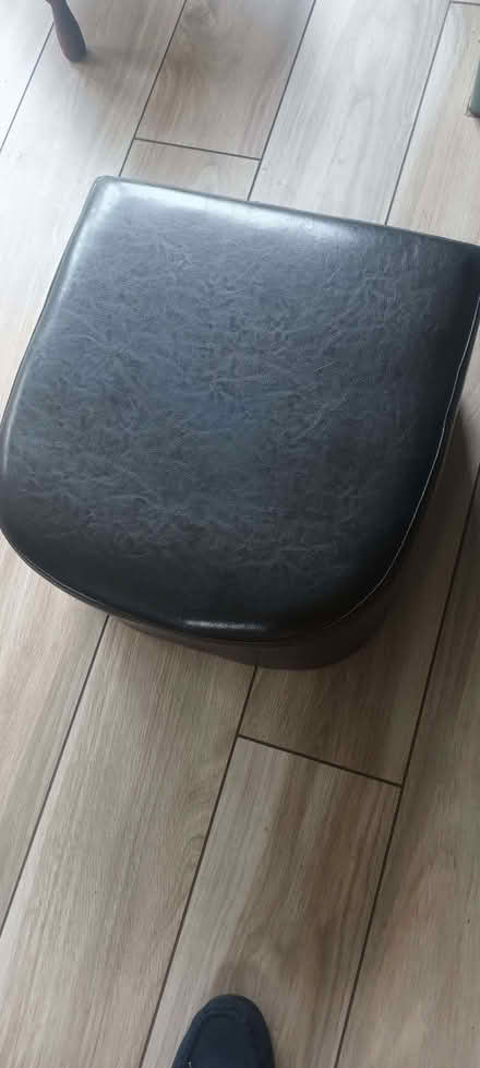 Photo of free Leather effect footstool (Crosspool S10) #2