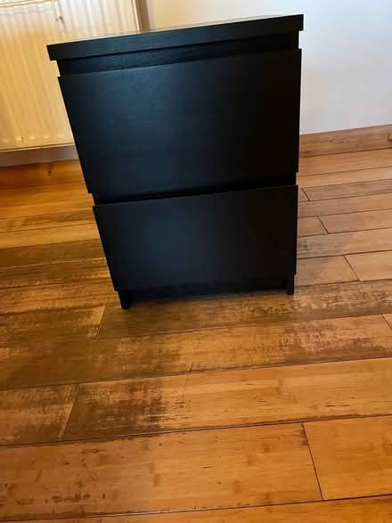 Photo of free Black 2 drawer unit/ bedside table (Brownhills WS8) #1