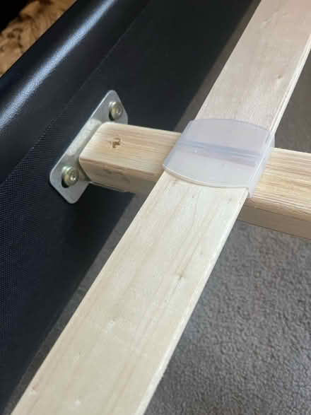 Photo of free Faux leather wooden bed frame (Tudeley) #3